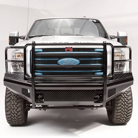 Fab Fours 05-07 F250/F350/F450/F550 FRONT RANCH BUMPER W/ FULL GUARD W/ TOW HOOKS FS05-S1260-1